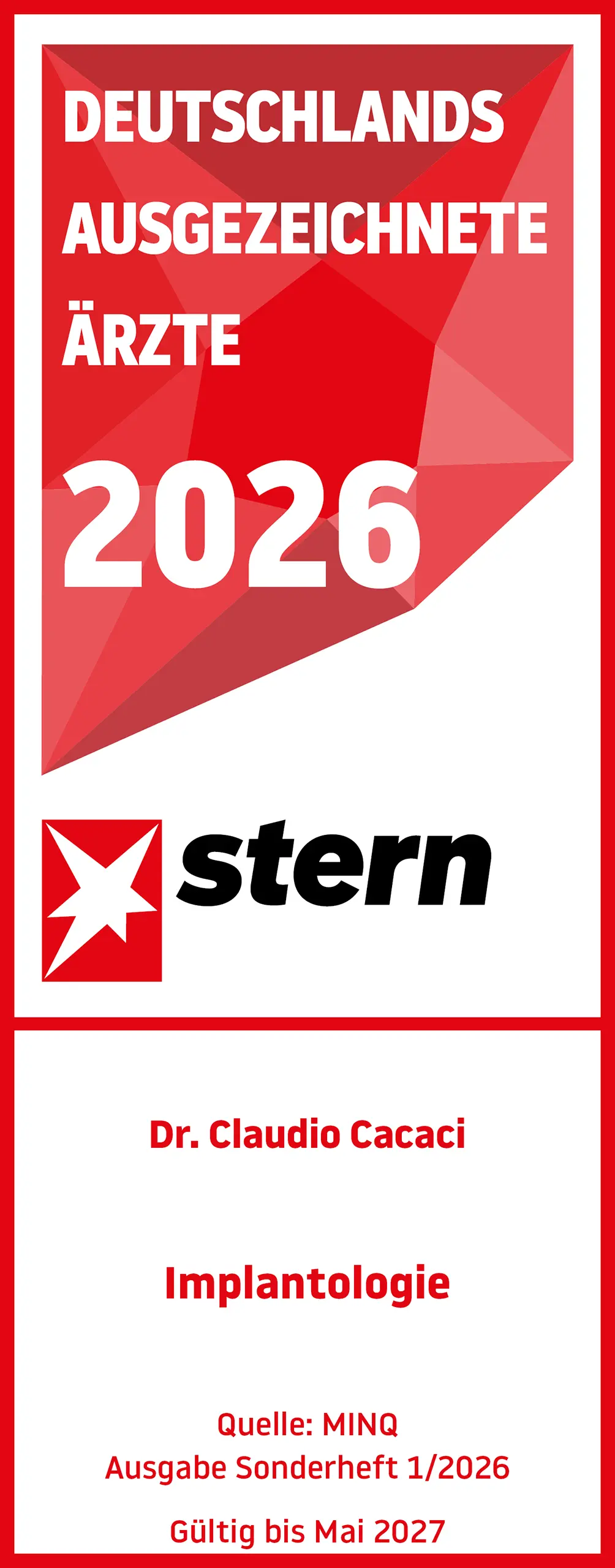 Stern Deutschlands ausgezeichnete Ärzte 2026